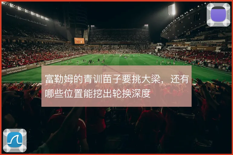 富勒姆的青训苗子要挑大梁，还有哪些位置能挖出轮换深度